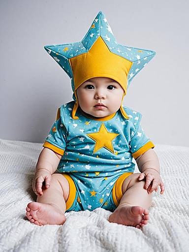 Adorable Infant in Star Costume Portrait