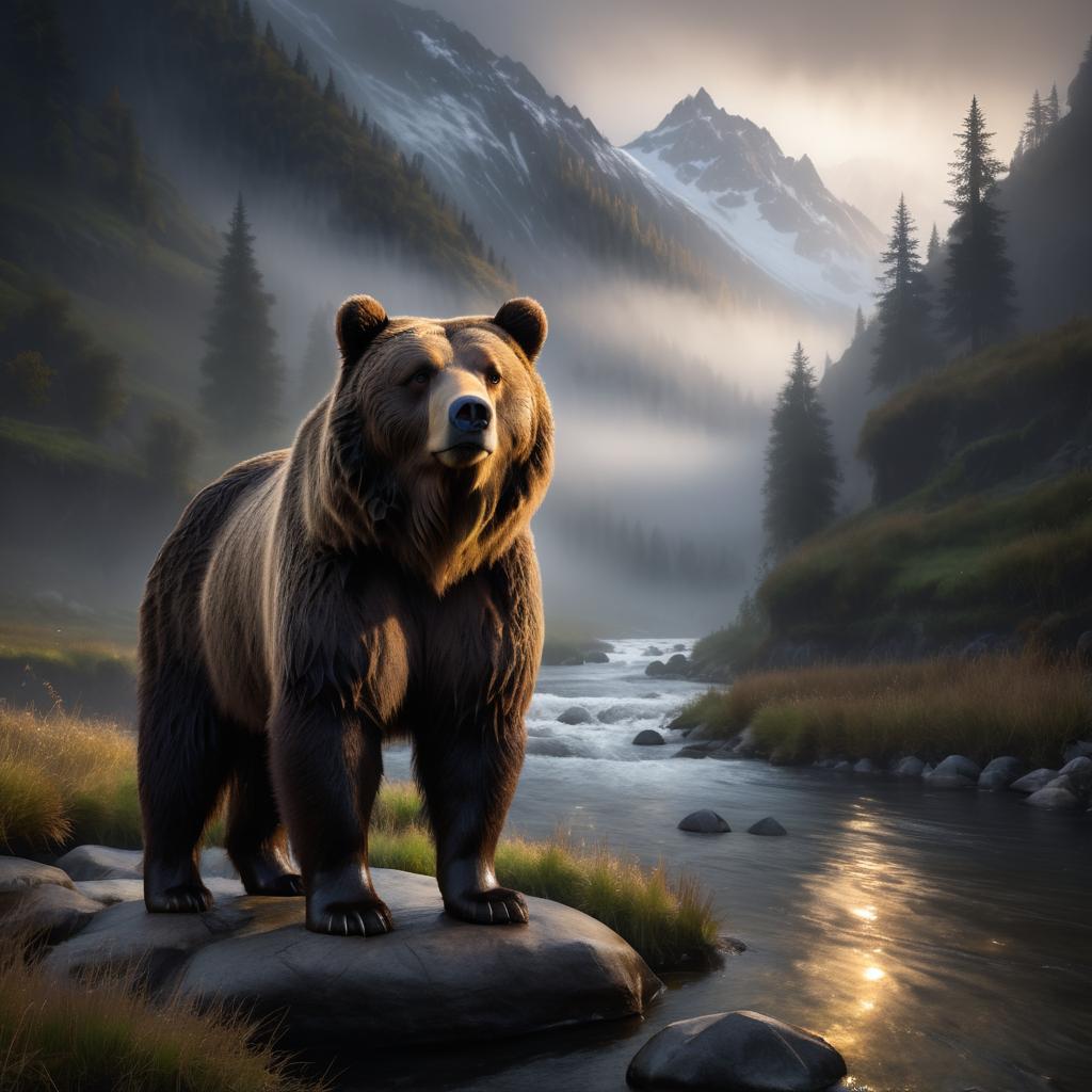 Gentle Bear in Mystic Mountain Valley