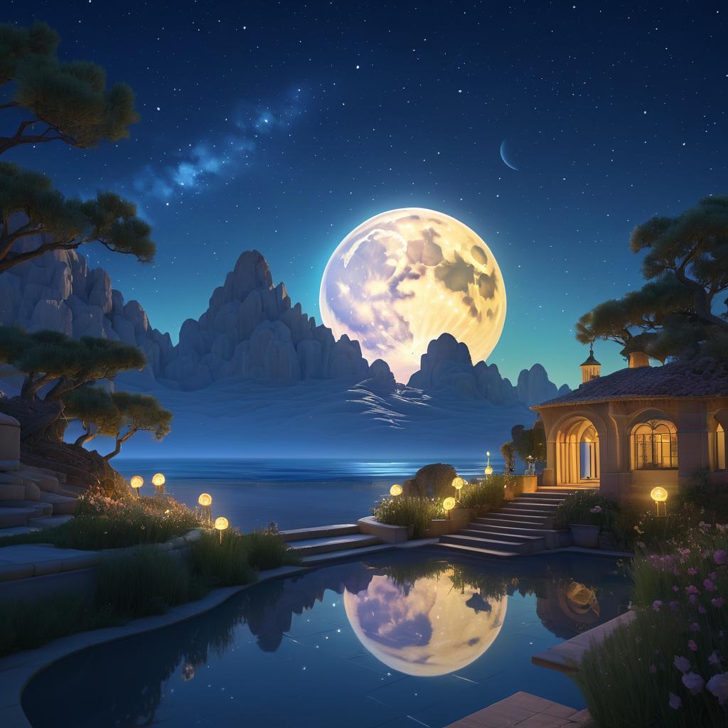 Surreal Moonlit Scene in High Definition