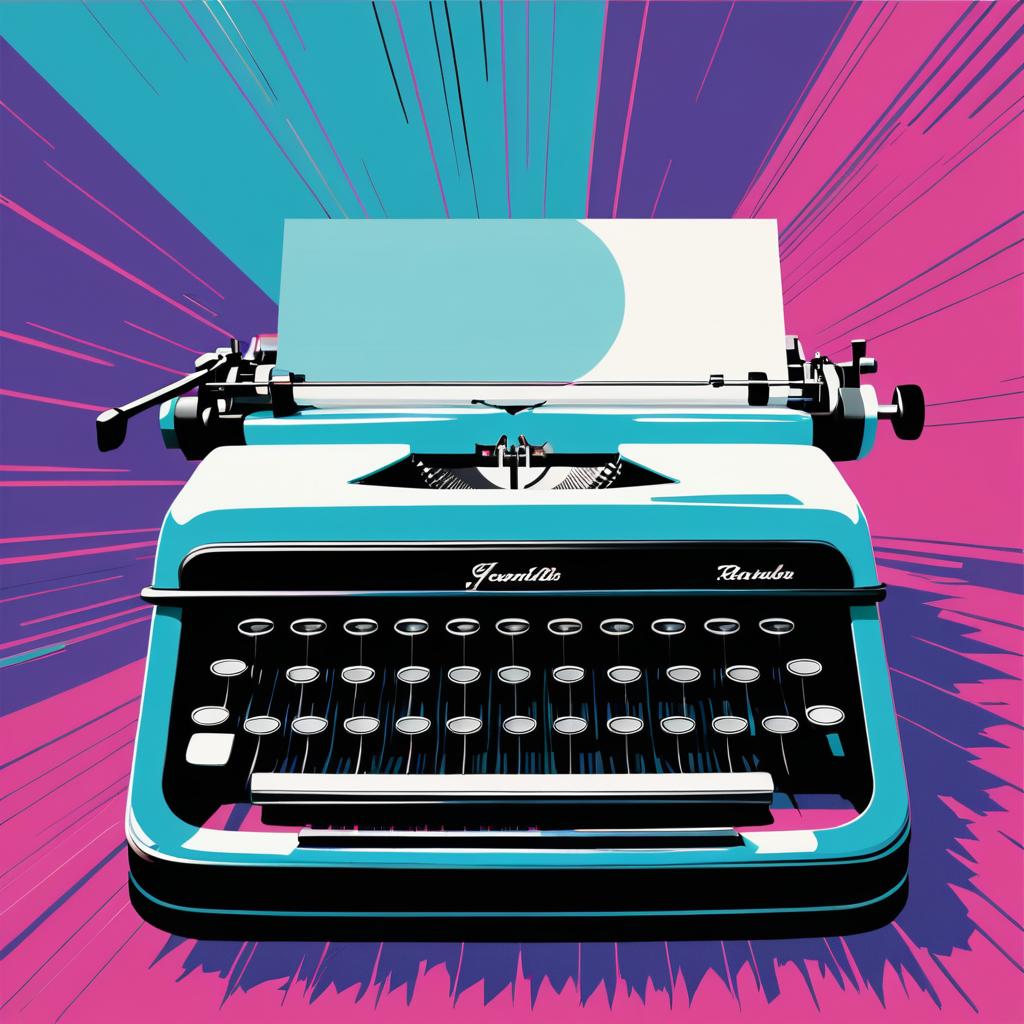 Retro Typewriter Art Inspired by Warhol