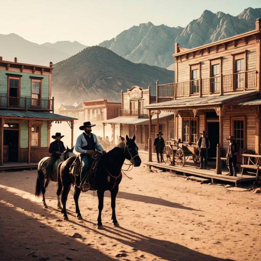 Old West Cowboys in Dusty Ghost Town