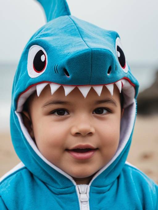 Realistic Baby Shark Costume Portrait