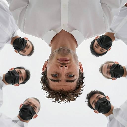 Dramatic Upside-Down Portrait of a Man