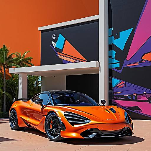 Vibrant Comic-Style McLaren 720S Art
