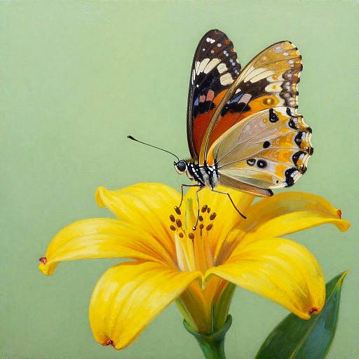 Full-Body Swallowtail on Yellow Flower