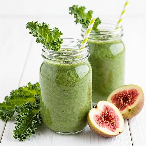Fresh Kale Fruit Smoothie