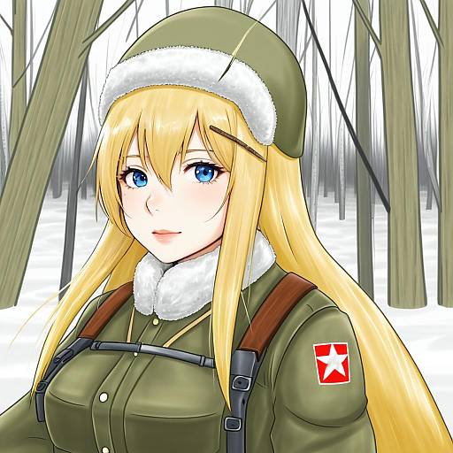 Illustration of Mosin-nagant (girls' frontline), girls' frontline in the style of Youmu-kun