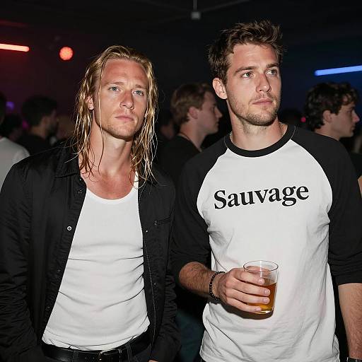 Two Men in Nightclub Setting