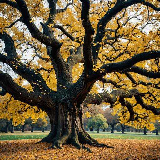 Ancient Oak Tree in Autumn