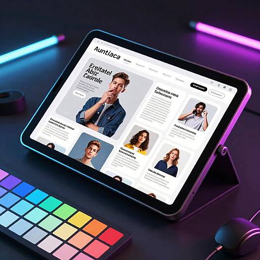 Futuristic AI Magazine Design Studio