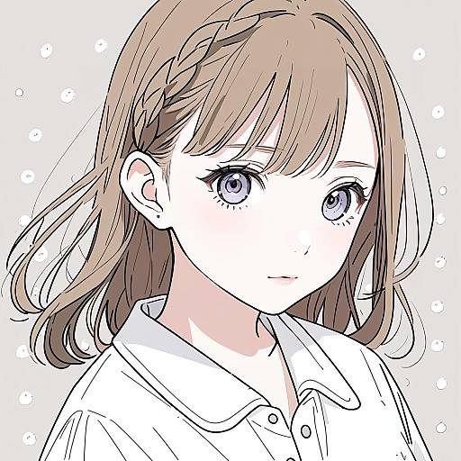 Illustration of Hanasato minori, project sekai in the style of Haoro