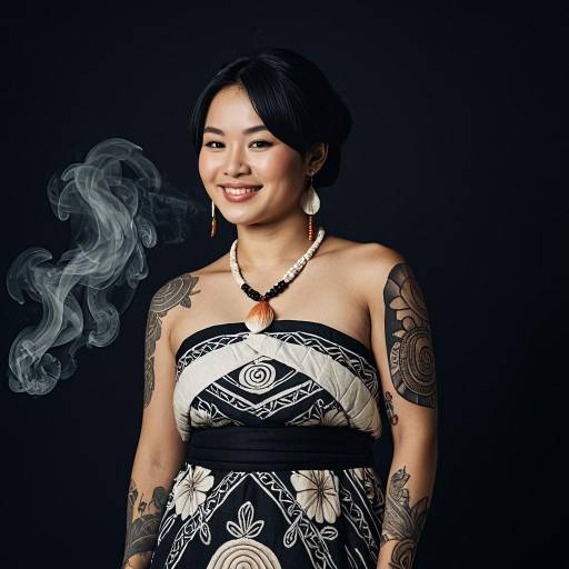 Neo-Traditional Asian Harem Tattoo Design