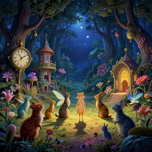 Surreal Faeries in Dreamlike Forest