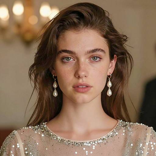 Portrait of a Young Woman with Freckles