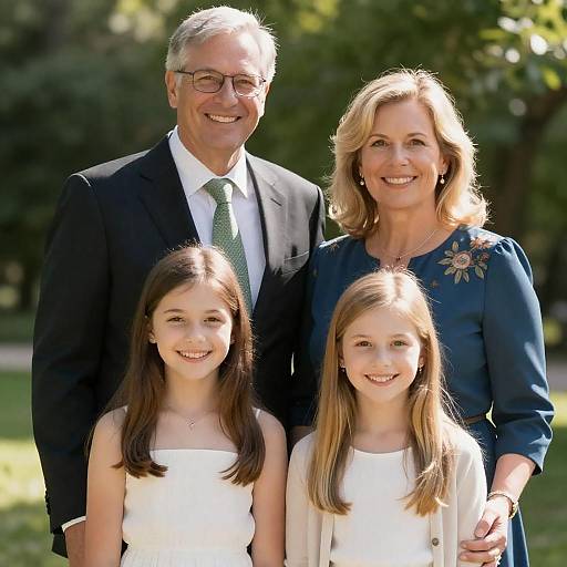 Sunny Outdoor Family Portrait