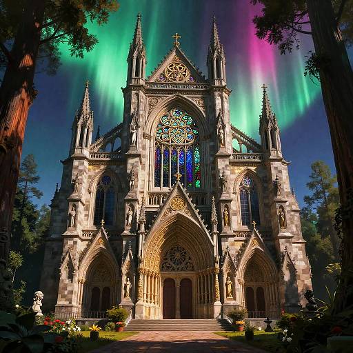 Auroral Elven Cathedral in Redwood Grove