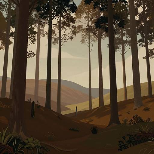 Whimsical Surreal Forest Caricature