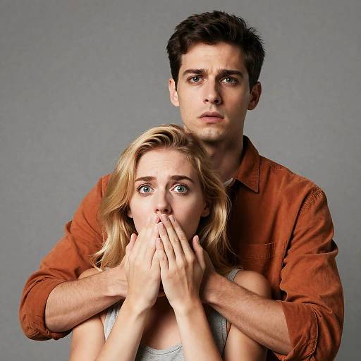 Intense Emotional Portrait of a Couple