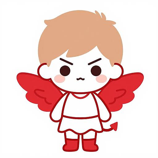 Chibi Cupid Cartoon Illustration