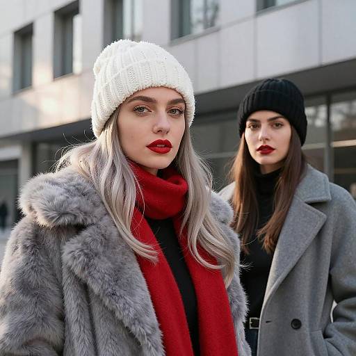 Winter Portrait of Two Women