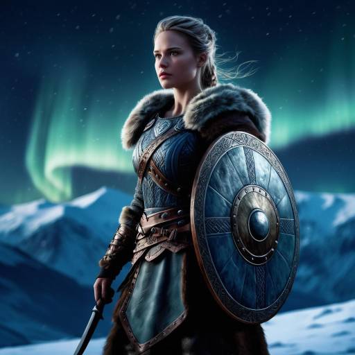 Viking Shield-Maiden in Stunning Landscape