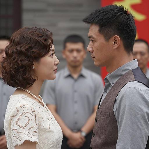 Intimate Close-up of a Couple