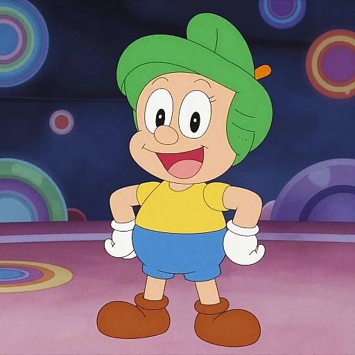 70s Psychedelic Cartoon Scene Vibrance