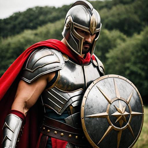 Realistic Spartan Warrior Cosplay Display