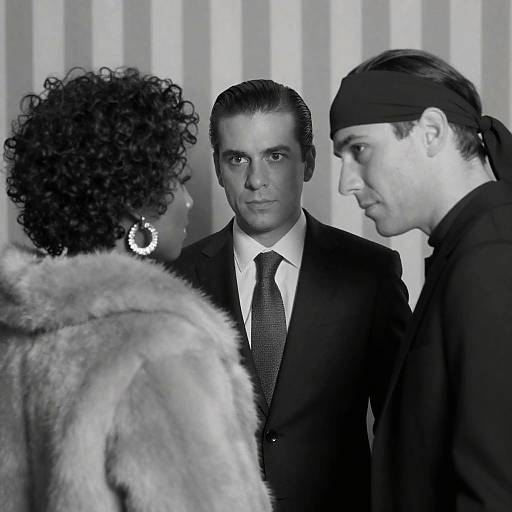 Black and White Portrait of Three Diverse Adults