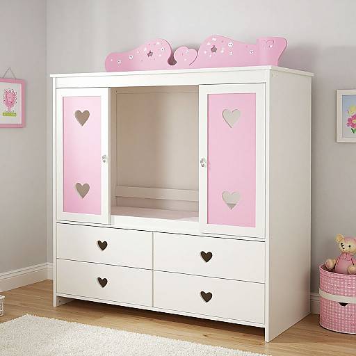 Girls' Pink & White Cabin Bed