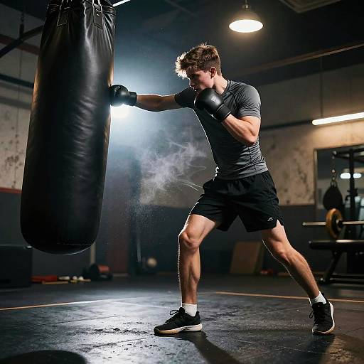 Teen Fitness Enthusiast in Urban Gym