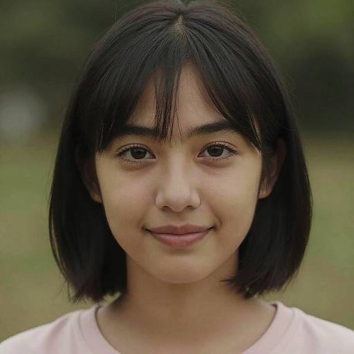 Young Woman Portrait with Natural Smile