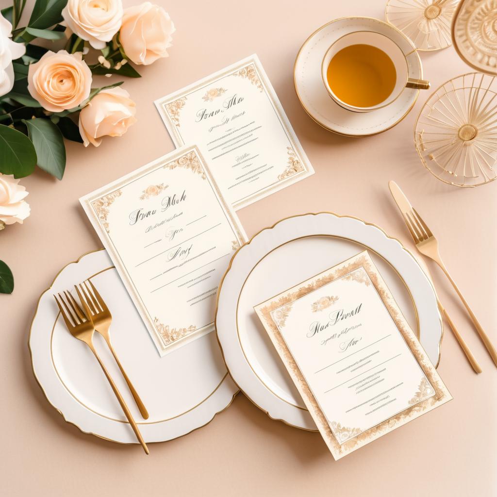 Elegant Vintage French-Style Tablescape Mockup