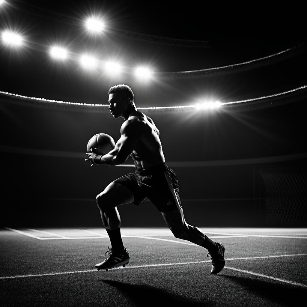 Dramatic Black and White Sports Photography