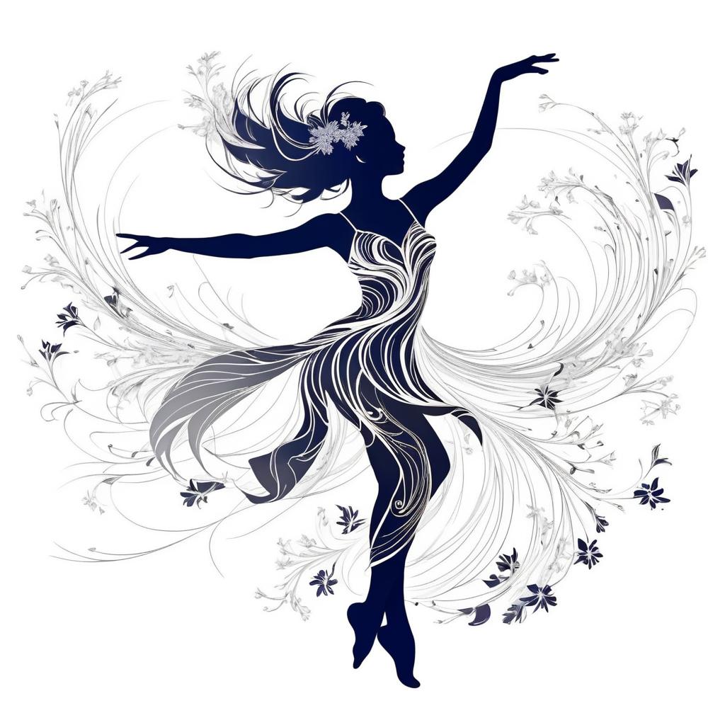 Graceful Dancer Amidst Wildflowers