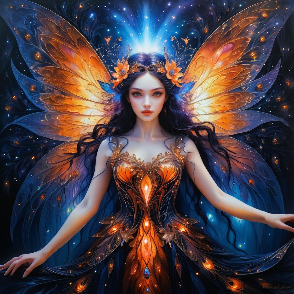 Ethereal Hybrid Fairy with Vibrant Wings