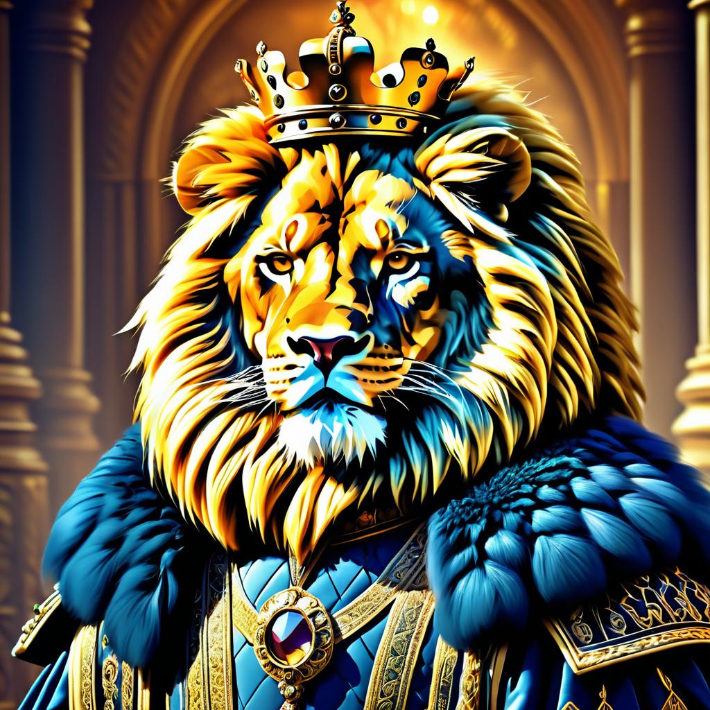 Regal Lion: King in Digital Splendor