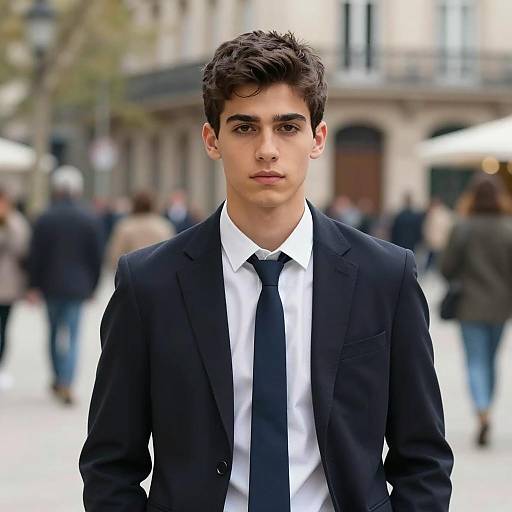 Stylish French Man in Urban Portrait