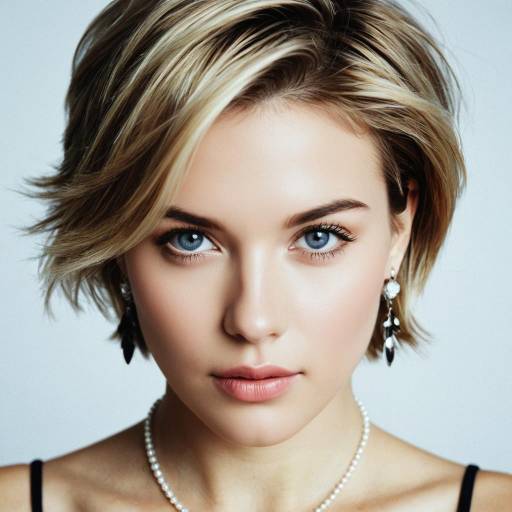 Realistic Portrait of a Girl with Short Hair