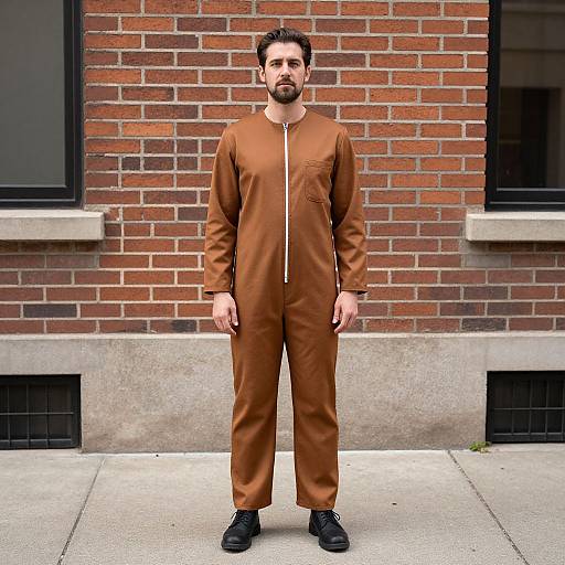 Simple EDM Costume with Brown Jumpsuit