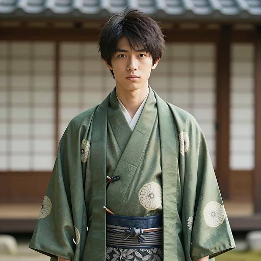 Young Man in Green Kimono