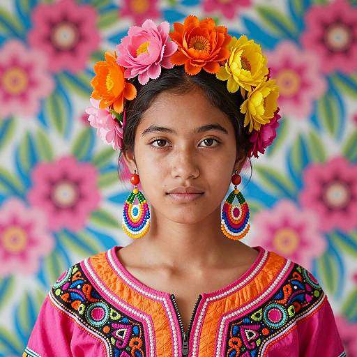 Vibrant Portrait of a Young Woman
