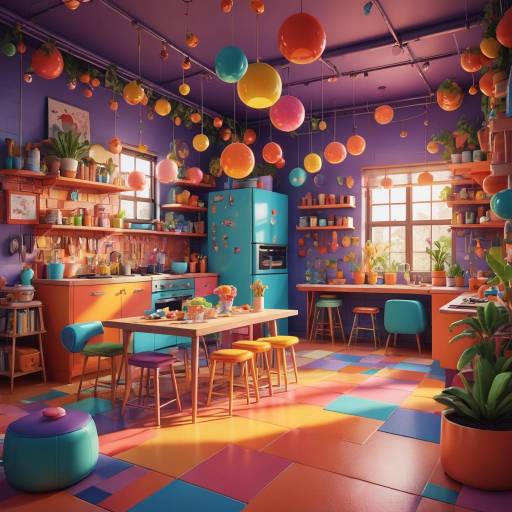 Vibrant Pixar-Style 3D Animation Scene