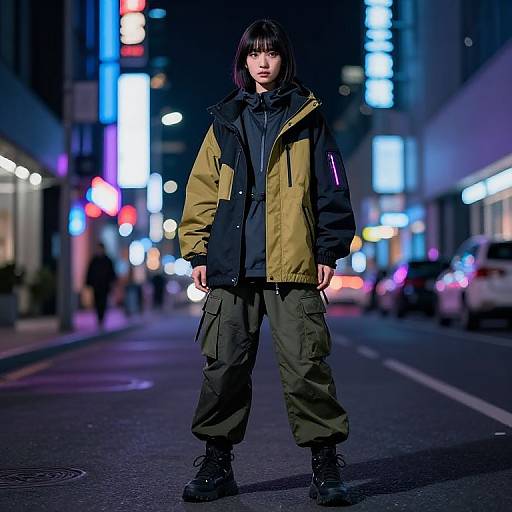 Cyberpunk Urban Techwear Girl