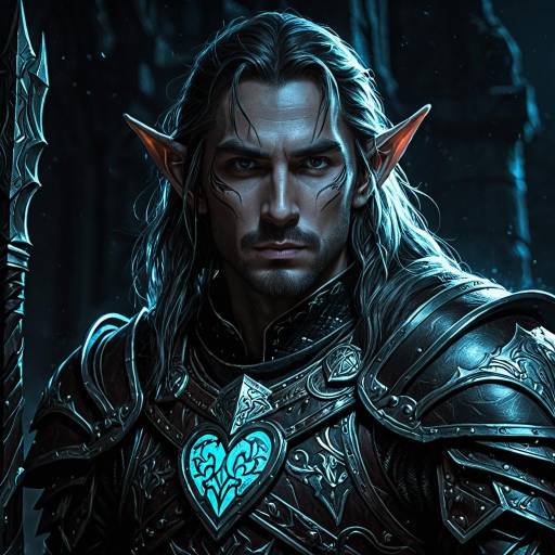 Dark Fantasy Elf Warrior Portrait