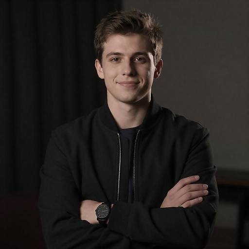 Moody Portrait of Young Man