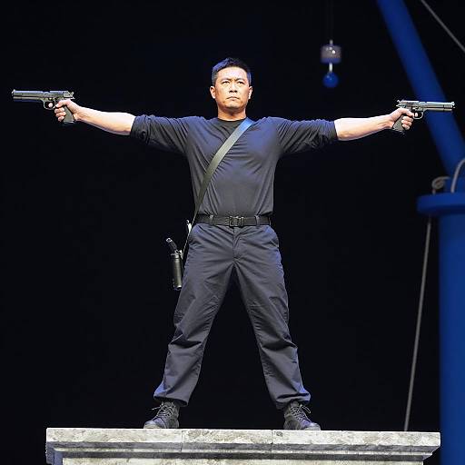 Heroic Figure on a Dark Ledge