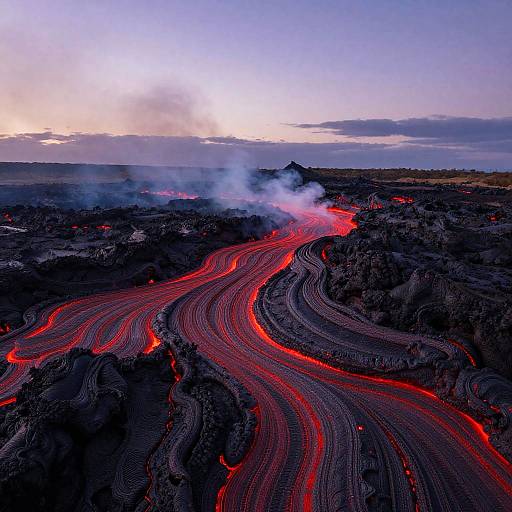 Art Nouveau Lava Flow Landscape