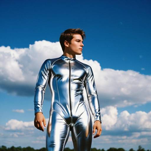 Solo Male in Silver Metallic Jumpsuit