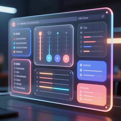 Cyberpunk Transparent UI Concept Art
